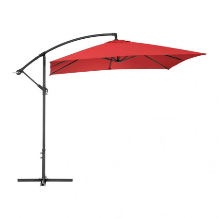 Sodo skėtis - Raudona - Kvadratinė - 250x250 cm - Pakreipiama