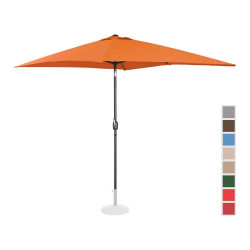 Sodo skėtis - oranžinė - stačiakampė - 200x300 cm - pakreipiama
