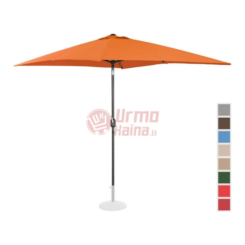 Sodo skėtis - oranžinė - stačiakampė - 200x300 cm - pakreipiama