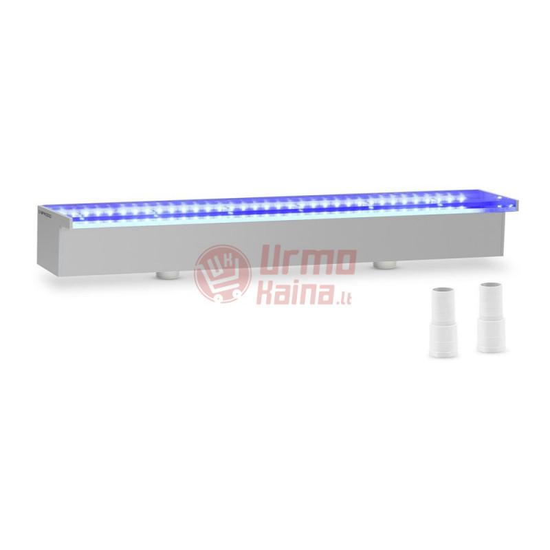 Nerūdijančio plieno krioklys - 60 cm - LED apšvietimas - mėlyna/balta