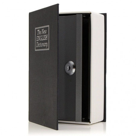 Knyga seifas, juoda, 24,5x15,9x5,7 cm