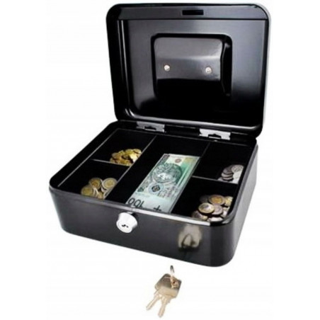 Rakinama metalinė pinigų dėžutė, juoda