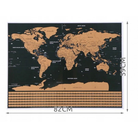 Nutrinamas pasaulio žemėlapis su vėliavomis ir priedais