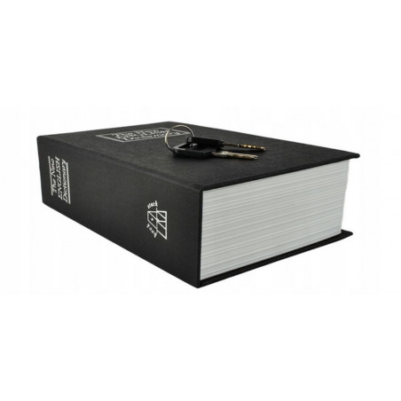 Knyga seifas, juoda, 18x11,5x5,6 cm