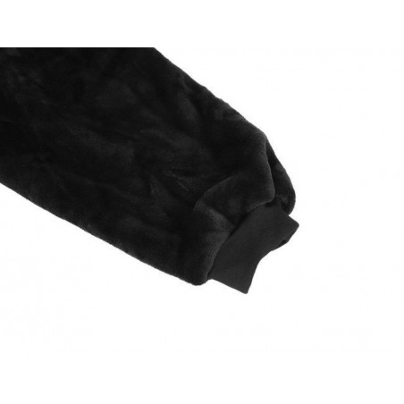 Oversize XXL minkštas džemperis - pledas, juodas 2in1