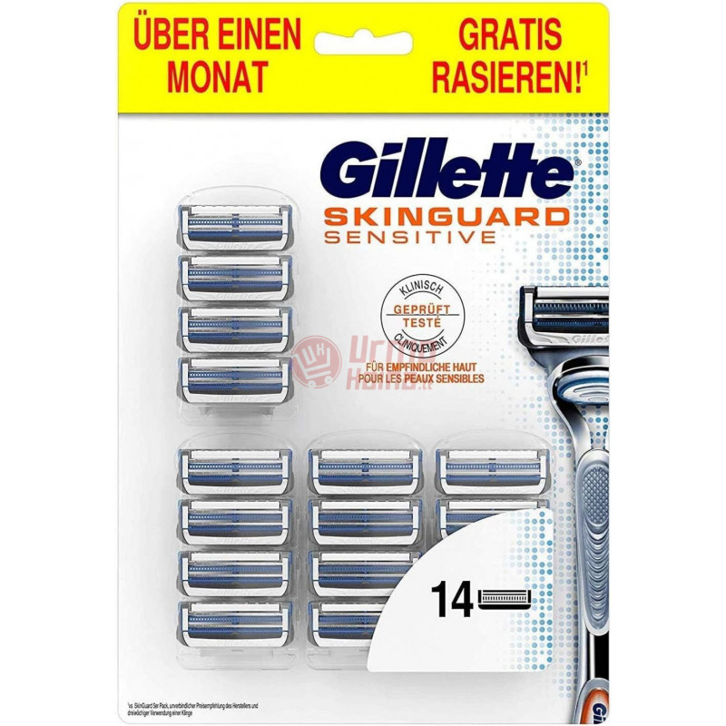 Gillette Fusion Skinguard Sensitive skutimosi peiliukai 14 vnt.