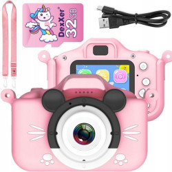 Vaikiškas fotoaparatas su ekranu Pelė +32GB kortelė