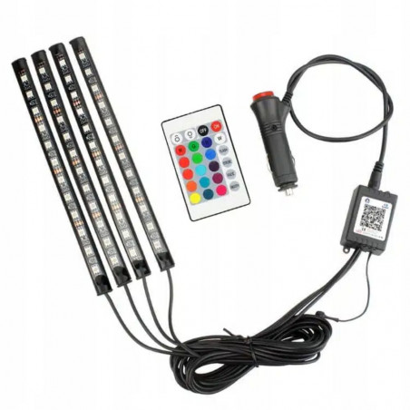 Telefonu valdomas automobilio salono LED apšvietimas RGB