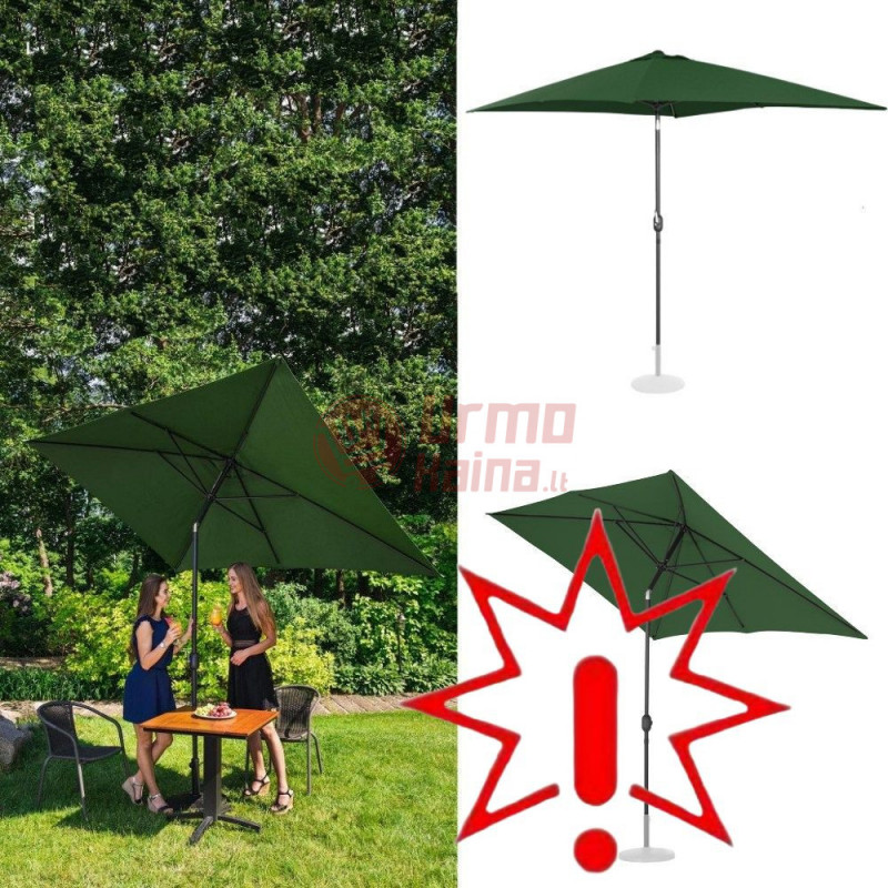 Sodo skėtis - 200x300 cm - žalias - UNI-UMBRELLA-TSQ2030GR (Prekė su defektu 9901814)