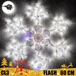 Kalėdinė LED dekoracija Snaigė 60cm FLASH CL3 (Prekė su defektu 9901815)