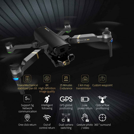 Dronas su kamera KAI ONE MAX 4K HD GIMBAL 5G WIFI