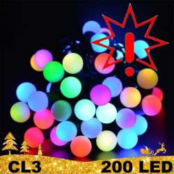 200 LED girlianda burbuliukai STANDART 2 CL3 FLASH, Rožinės spalvos (Prekė su defektu 9901873)