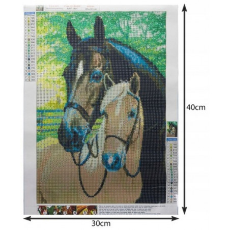 Deimantinė mozaika Žirgai 25x35 cm