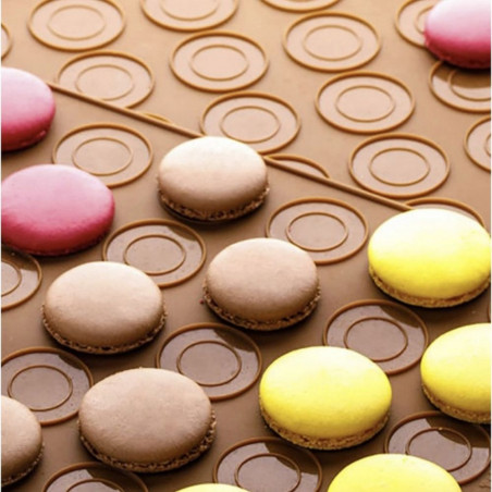 Silikoninė sausainių kepimo forma Macarons 48 vnt. 38,5x28,5 cm