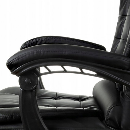 Biuro kėdė su atrama kojoms MLT01 juoda