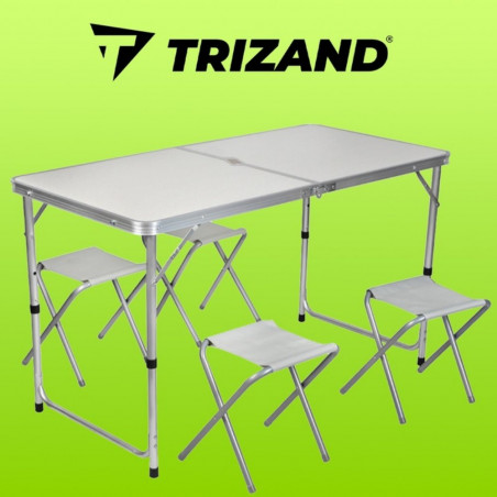 Sulankstomas stovyklavimo staliukas ir 4 kėdės TR T4S