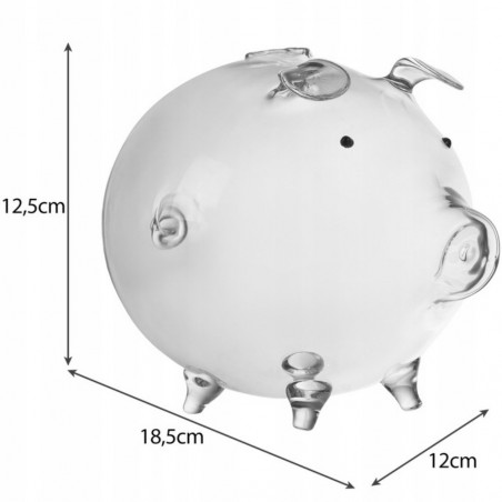 Stiklinė kiaulė taupyklė 12,5x18,5x12 cm