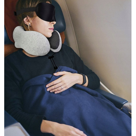 Kelioninė kaklo pagalvė su akių raiščių miegui SM01