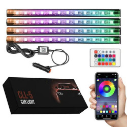 Telefonu valdomas automobilio salono LED apšvietimas RGB