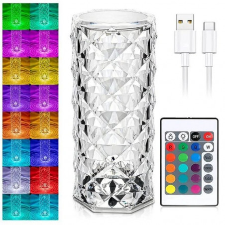 Stalinis šviestuvas naktinė lempa Diamond RGB KR002