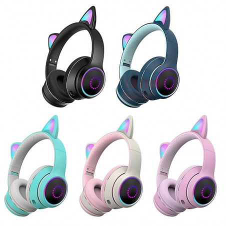 Žaidimų ausinės Cat Ears RGB K26