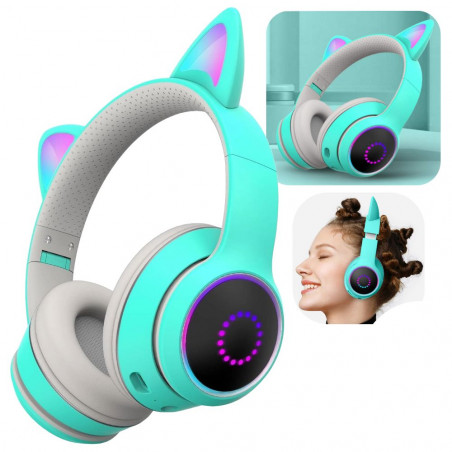 Žaidimų ausinės Cat Ears RGB K26