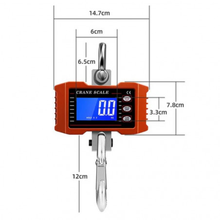 Kraninės svarstyklės ET02 LCD 1500 kg