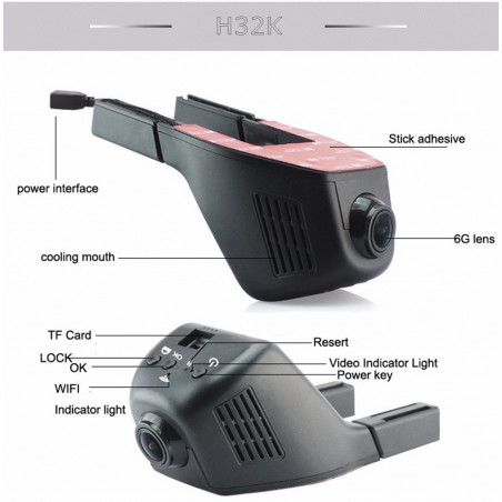 Vaizdo registratorius su Wifi H3K | Slaptas registratorius