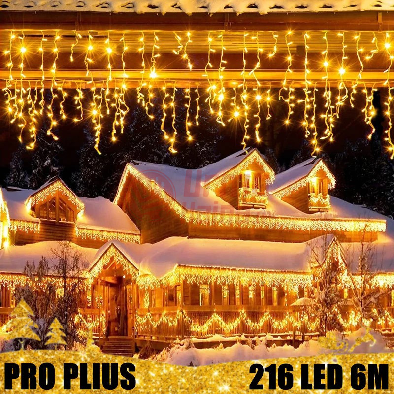 Profesionali lauko girlianda varvekliai 216 LED PRO PLIUS IP44