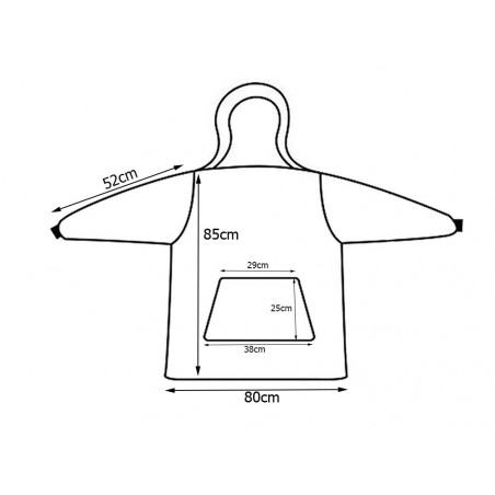 Oversize XXL džemperis VGY 2in1, mėlynas