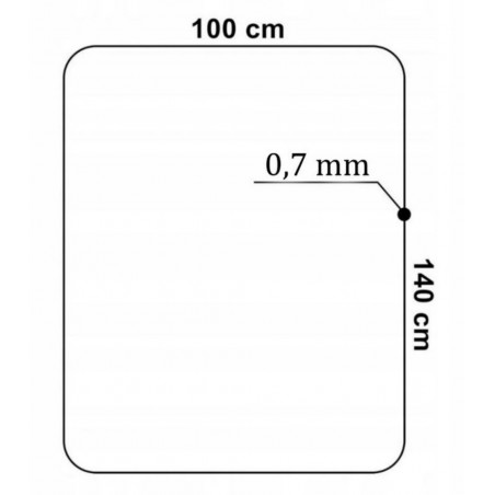 Apsauginis kėdės kilimėlis 140x100 cm