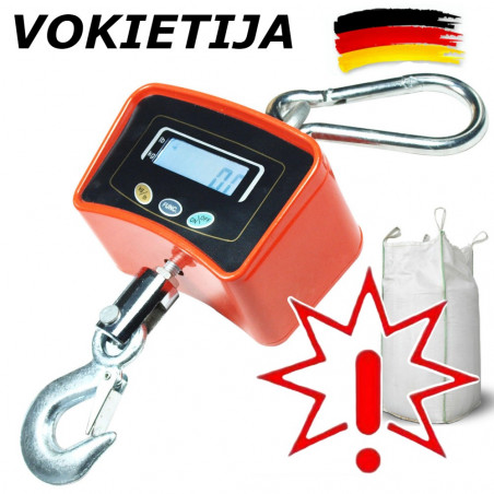 Kraninės svarstyklės BROSBERG 1T LCD (Prekės su defektu 9902184)