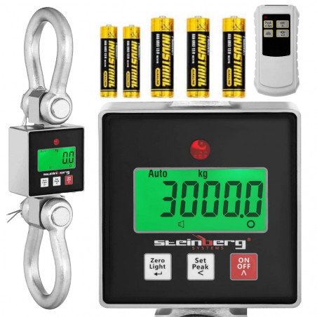 Kraninės svarstyklės - 3000 kg - 0,5 kg SBS-KW-3000ZM