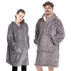 Oversize XXL džemperis 2in1, pilka