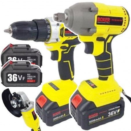 Akumuliatorinių įrankių komplektas 3in1 BOXER BX189