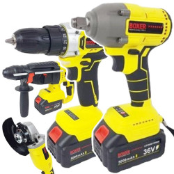 Akumuliatorinių įrankių komplektas 4in1 BOXER BX187E