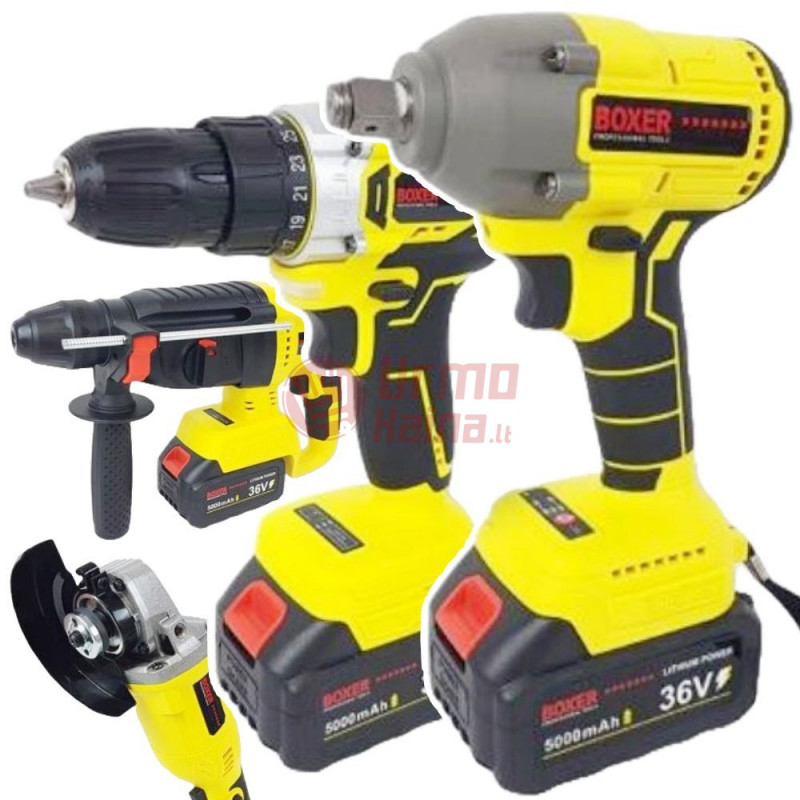 Akumuliatorinių įrankių komplektas 4in1 BOXER BX187E