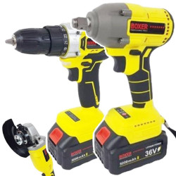 Akumuliatorinių įrankių komplektas 3in1 BOXER BX189E