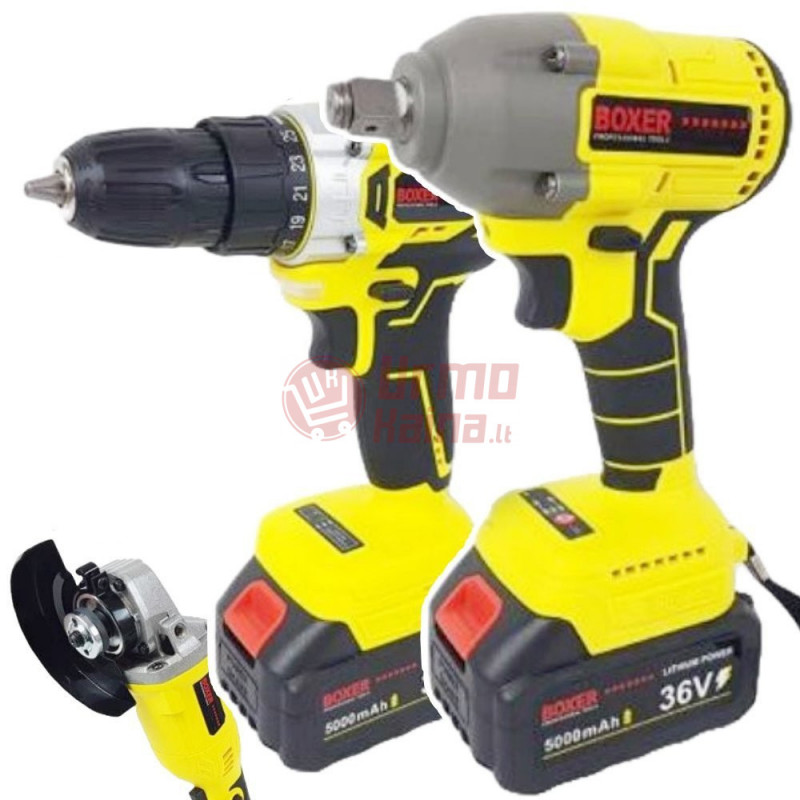Akumuliatorinių įrankių komplektas 3in1 BOXER BX189E