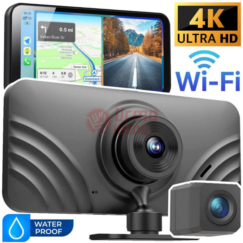 Vaizdo registratorius Neoline Smartway, 2-jų kamerų, 4K su Android Auto ir Apple Carplay