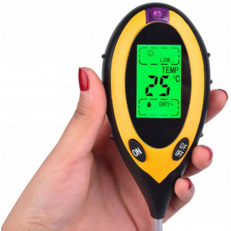 Dirvožemio pH ir drėgmės matuoklis 4in1