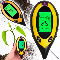 Dirvožemio pH ir drėgmės matuoklis 4in1