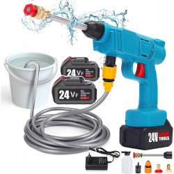 Akumuliatorinis aukšto slėgio plovimo įrenginys BOXER BX3219, 2 akumuliatoriai + kroviklis
