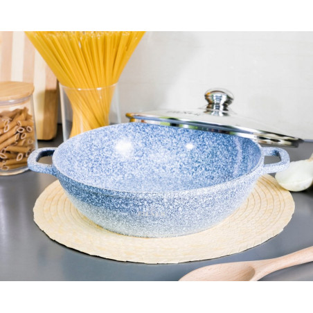 Puodas su marmuro danga ZL-7069 28 cm