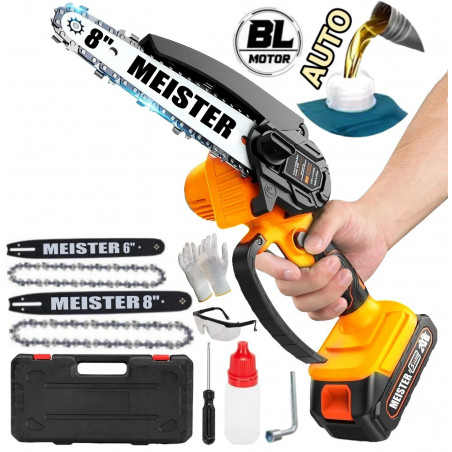 Akumuliatorinis grandininis genėjimo pjūklas MEISTER MS001E 6 ir 8", 850 W