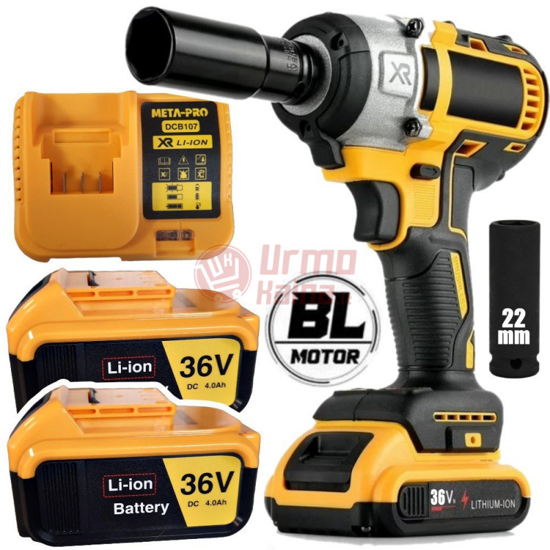 Akumuliatorinis smūginis veržliasukis META-PRO MP1443 360Nm, 2 akumuliatoriai