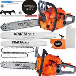 Benzininis grandininis pjūklas KRAFT&DELE KD10613 5,9 AG (4,4 kW), 2in1 16"+18"
