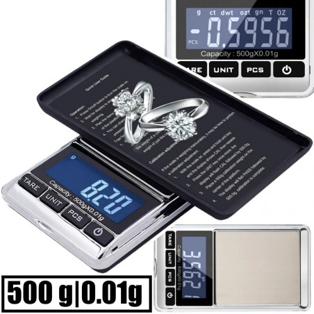 Graminės juvelyrinės svarstyklės 500-0,01g 7117