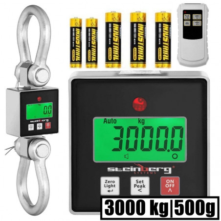 Kraninės svarstyklės - 3000 kg - 0,5 kg SBS-KW-3000ZM