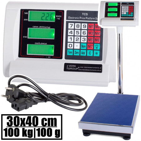 Platforminės svarstyklės E100AS (100 kg, 40x30)